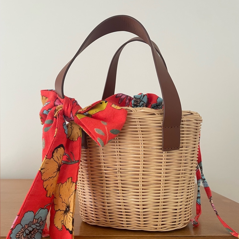 NWT Dauphinette x JCrew Wicker Basket Bag - Brand New.